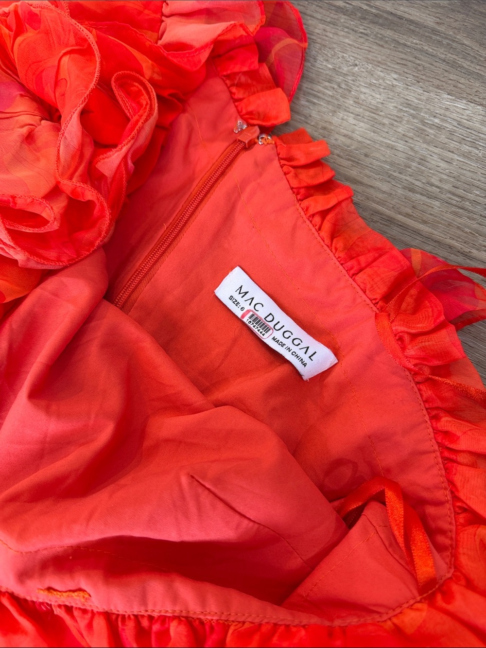 One Shoulder Rose Ruffle Maxi Dress - Picture 13 of 17